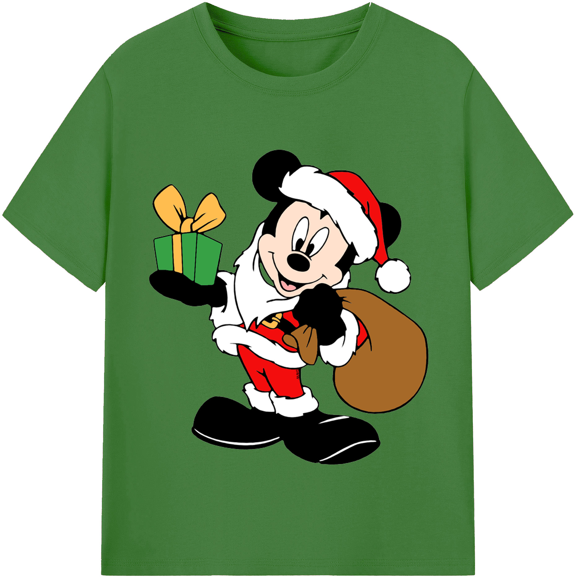 （画像用） ミッキーマウス Mickey Mouse レディースカジュアルプリントTシャツ（綿100％）
